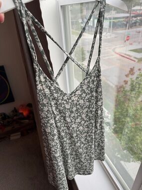 Papermoon Green and White Floral Strappy Cami